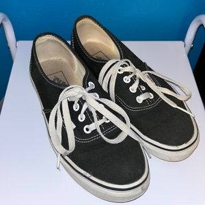 vans authentics black, size 7 women’s size 5.5 men’s